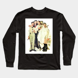 Barbershop Quartet 1936 - Norman Rockwell Long Sleeve T-Shirt